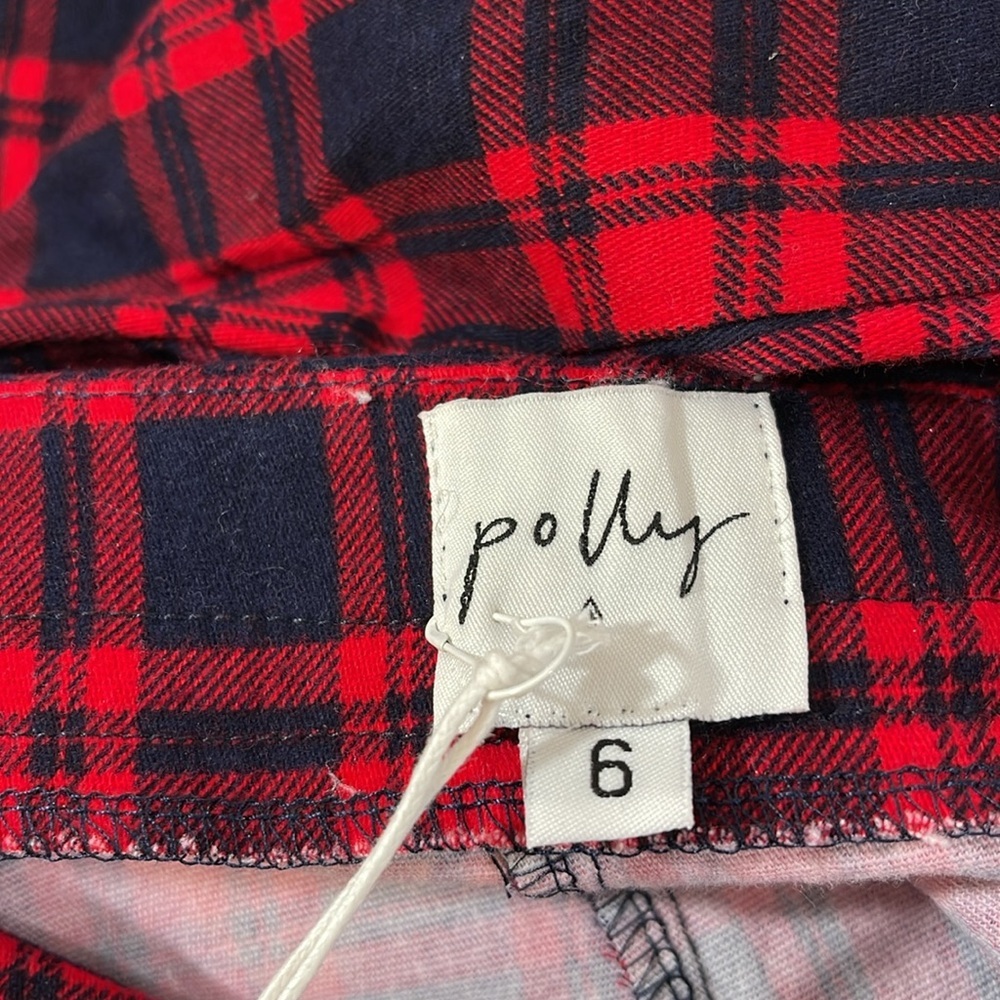 PRINCESS POLLY Fest Of The Queen Plaid Flare Pants Size 6 Pockets NEW - Picture 9 of 10